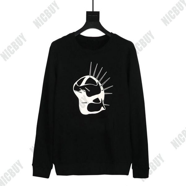 

true size fashion autumn designer brand tag clothing mens mask skull back letter print hoodies pullover casual hoody sweatshirt, Black