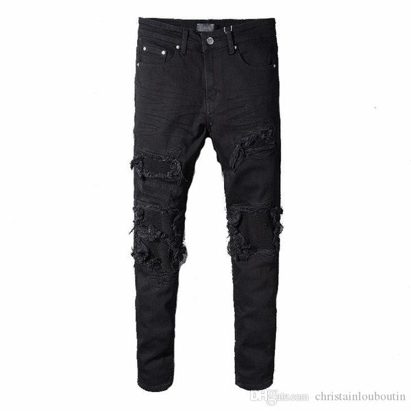 

miri wholesale-represent clothing designer pants destroyed mens slim denim straight biker skinny jeans men ripped jeans, Blue