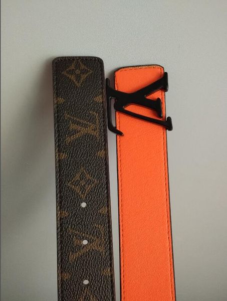 

men belt designer high smooth buckle mens belts for women 105cm-125cm, Black;brown
