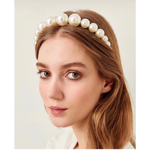 

oaoleer hair accessories luxury big pearl headband for women trend fashion pearl hairband for girls party girls headwear new