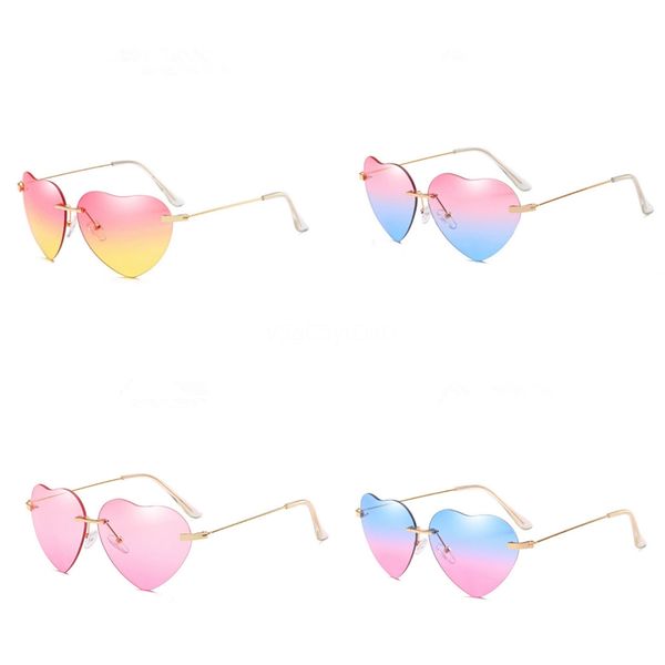 

50 1pcs fashion txrppr pilot men women classic heart-shaped sunglasee gold frame brown glass 58mm len glasses for driving come box #93, White;black