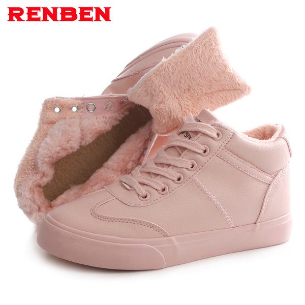 

2018 winter women snow boots women warm push ankle boots female high wedge waterproof shoes, Black
