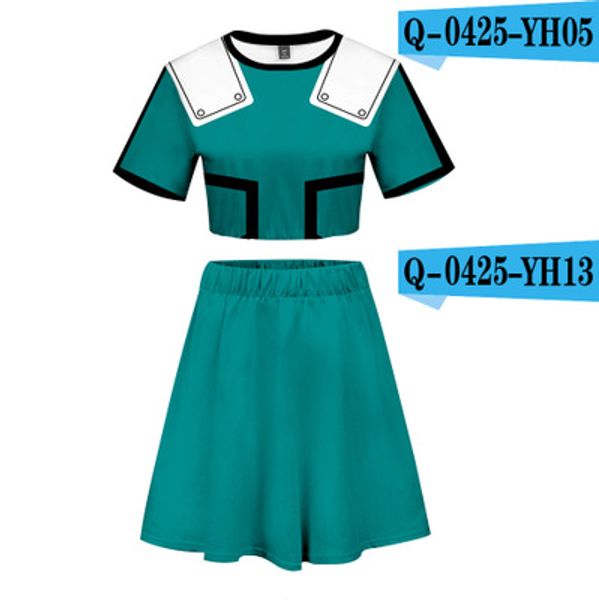 

womens designer spring suit printed navel short t-shirt skirt set fashion luxury trend brand two-piece tide 2020 new style multiple suits, White