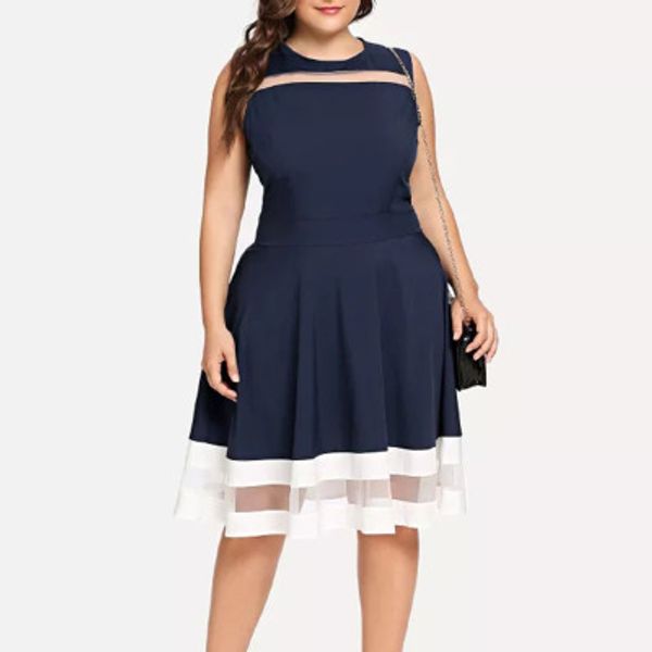 

women's plus size 22-28w wedding gown slip. blue in color.large size fishtail slim long evening size l-5xl, Black