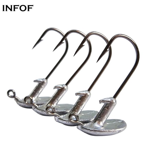 

infof 50pcs fishing hooks stand-up jig head 3.5g 5g 7g 10g 14g pesca lead jigging hook carp fishing accessories fishhooks