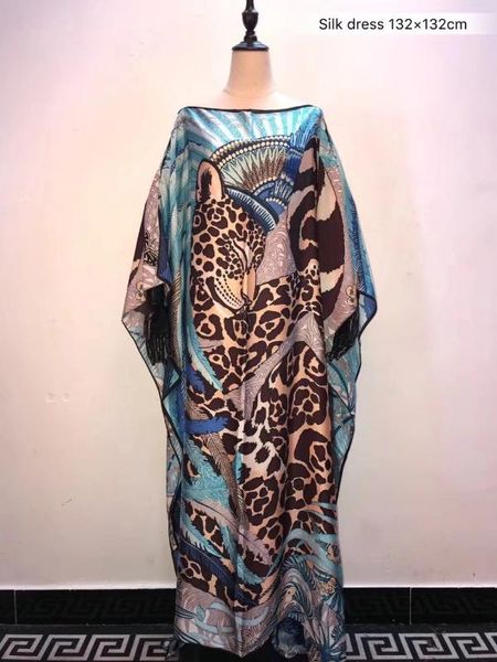 

2019 новая мода современная кафтан silk платье размер 132 см х 132 см musilk женщины шелковое платье африканские платья для женщин, Red