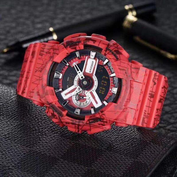 

g style wonen sports watch men a110 digital quartz shockproof dual display watch led electronics student watch with original box m, Slivery;brown