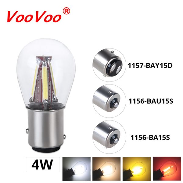 

car styling 1pcs 1156 1157 p21/5w bay15d ba15s bau15s led car auto drl tail side indicator lamp brake lights bulb dc 12v 4w