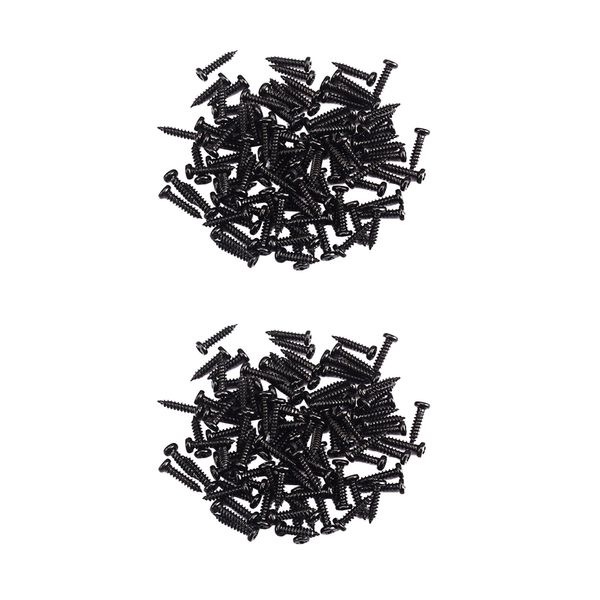 

200pcs iron guitar tuning key tuning peg screws black color 11 x 2.2mm part