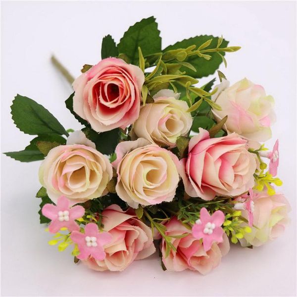

beautiful rose peony artificial silk flowers small bouquet flores home party wedding decoration
