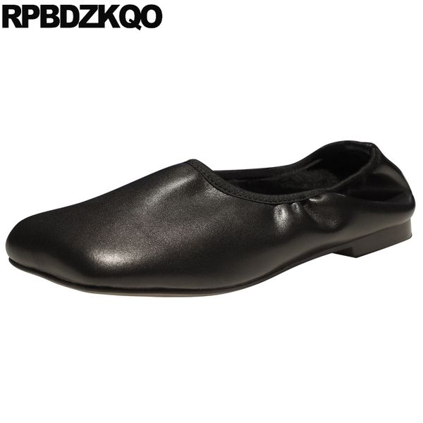 

genuine leather slip on square toe black luxury 2019 designer shoes china flats women maternity white chinese handmade ladies