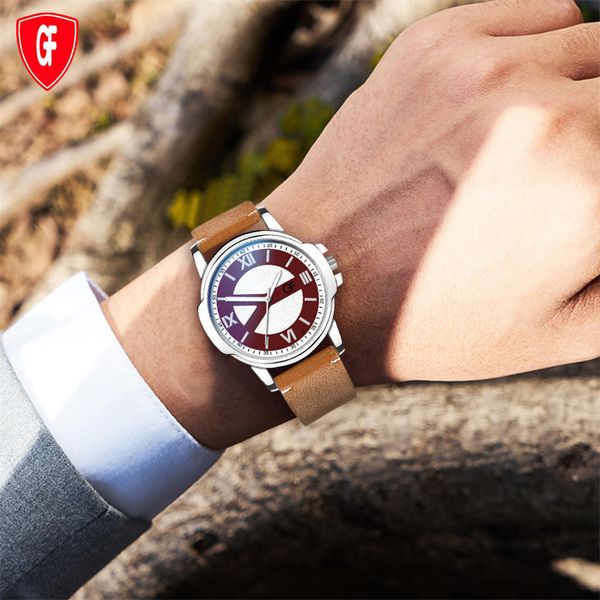 

men's wrist watches leather watch whatever late anyway letter watches new pointer relogio masculino erkek kol saati, Slivery;brown