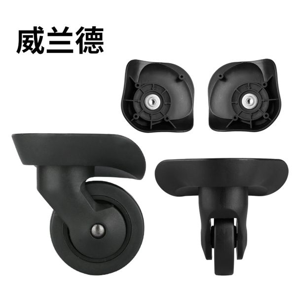 

bag luggage universal wheel accessories suitcase luggage sell 360 spinner wheel damping 2 pcs suitcase new casters, Black