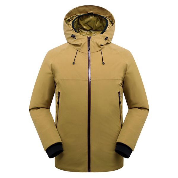 

2019 new men's white down jacket warm windproof waterproof winter jacket men hooded coat casual down jacket,9106, Black