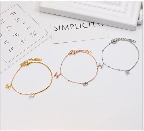 

diamond ring bracelet with rose gold korean version of diamond bracelet, Golden;silver