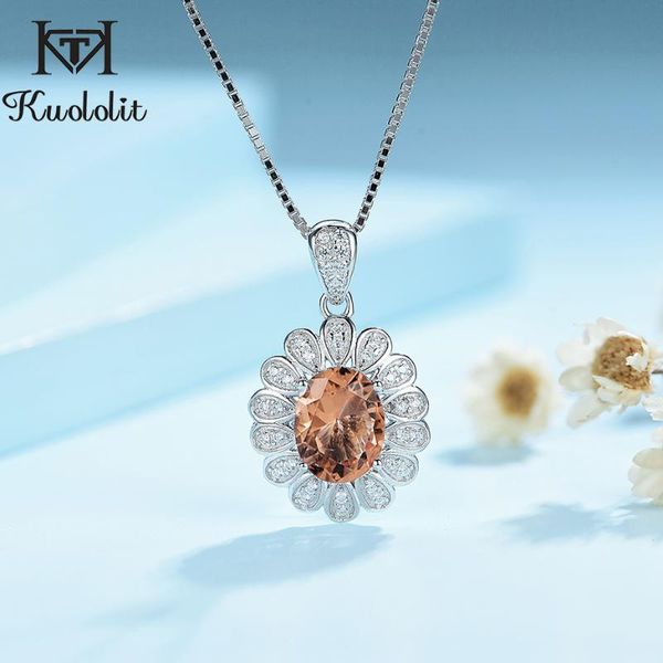 

kuololit zultanite gemstone pendant for women solid 925 sterling silver color change diaspore oval necklace for wedding bride