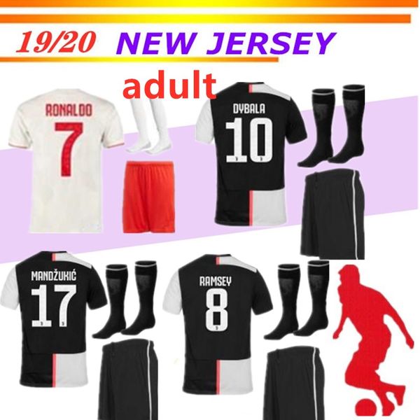

Juventu occer jer ey football kit hirt 2019 2020 ronaldo de ligt 19 20 uniform rabiot dybala juve men goalkeeper et with ock