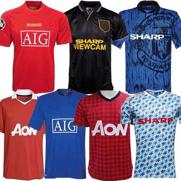 

топ человек 2006 2007 2008 90 92 организации ретро финале лч матч манчестер юнайтед домашняя джерси 1993 1994 1998 2010 2011 2013 футболка р, Black;yellow