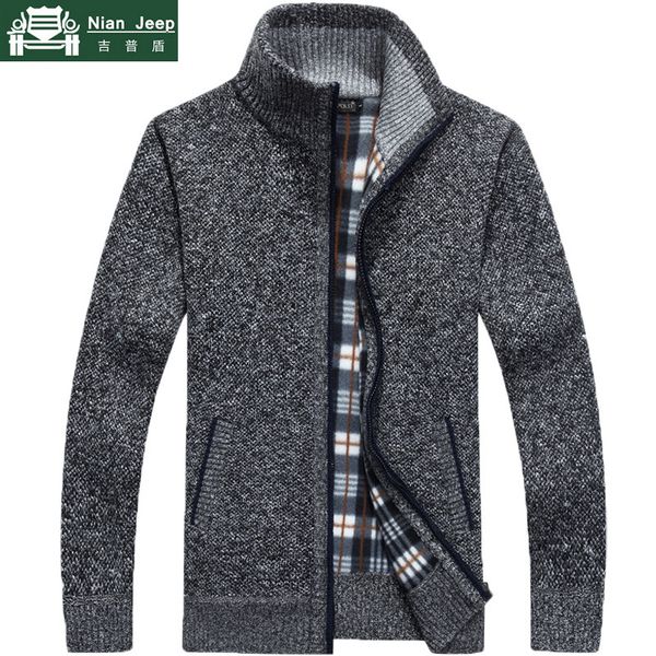 

dropshipping sweater men autumn winter sweatercoats male thick cardigan mens sweater jackets casual zipper knitwear size -3xl, White;black