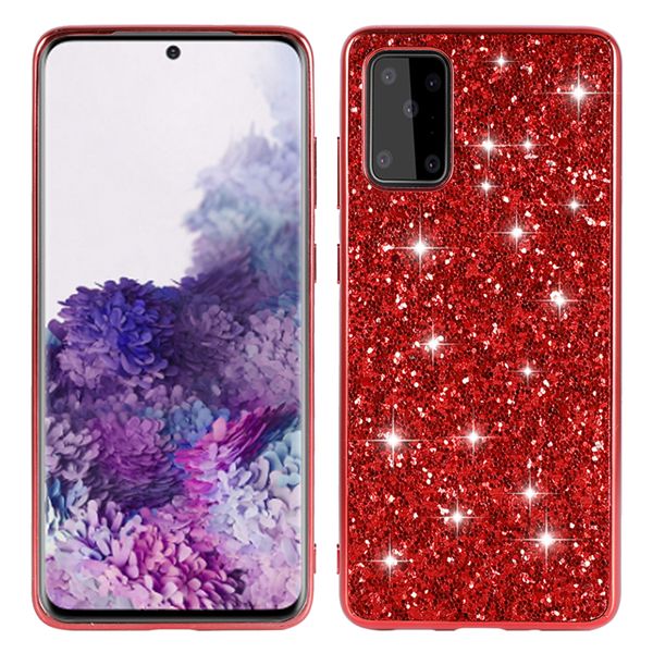 Custodia posteriore con placcatura luccicante Custodia morbida protettiva completa glitterata per Huawei Mate20X Mate20 Lite P30 Pro P20 Nova6SE Nova7i Nova4 Nova3i