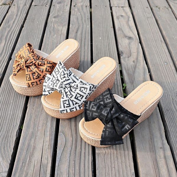 

3color women andal de igner hoe luxury lide ummer fa hion bow wide flat lippery andal lipper flip flop ize 34 40