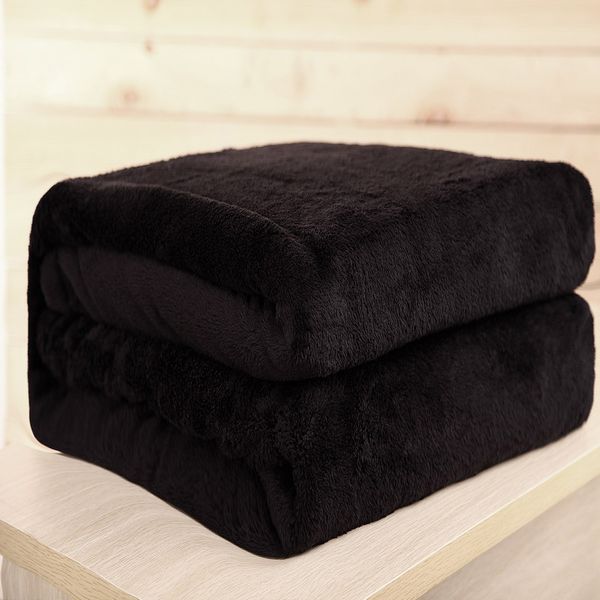 

black blanket fleece flannel blanket solid super soft small blankets on for the sofa bed couch mantas e cobertores