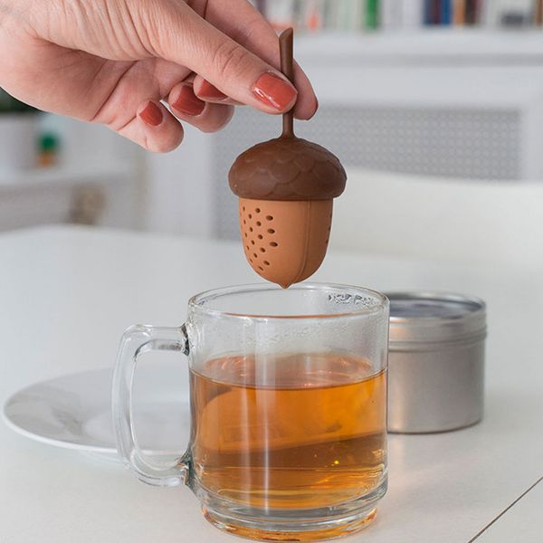 

tea filter, mini cute shape tea infuser pine nuts strainer herbal filter spice diffuser tea interval diffuser