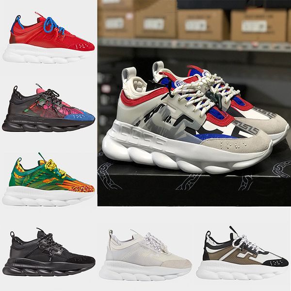 

Chain Reaction 2 II Casual Shoes Fashion Sneakers Women Men Red Black White Love Luxury Designer Trainer Cross Chainer Link-Embossed 36-45