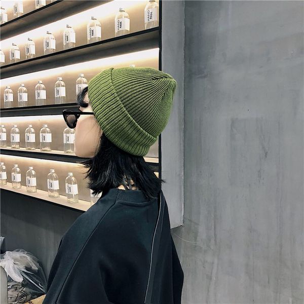 

winter hat for men skullies & beanies women men fashion warm cap elasticity knit beanie hats 2019 fashion green hat