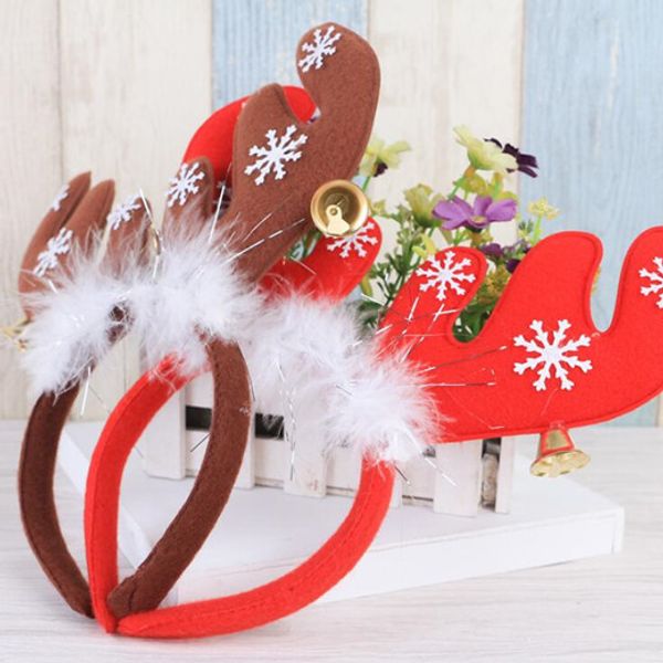 

рождество пернатых пантов оголовья взрослых ребенок elk ободки x'mas волосы палочка костюм партия поставки рождественских украшения lxl390l, Silver