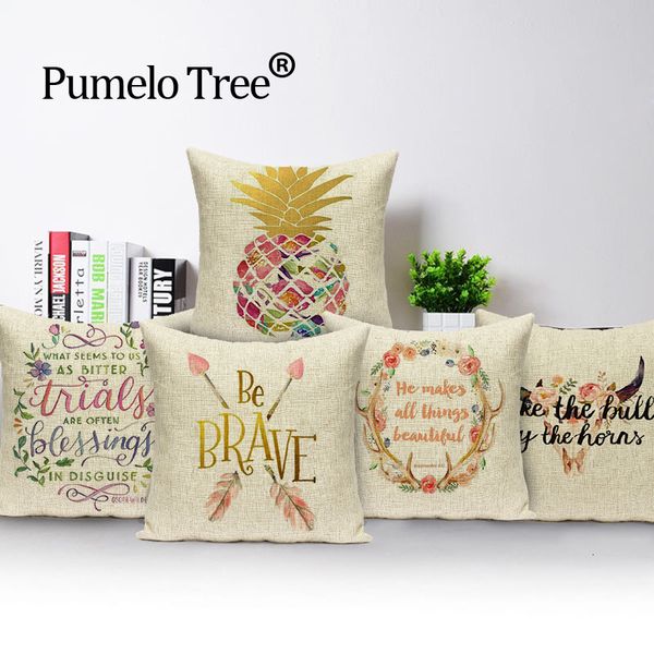 

letter pineapple cushion cover nordic style home decor custom pillow cover outdoor cushions dropshipping throw pillows