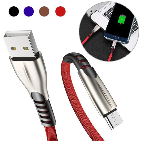 

USB Type C Fast Charger Cable Universal 1.0M Cloth Braided Speed cable Charging for Samsung Galaxy S9 Huawei iphone