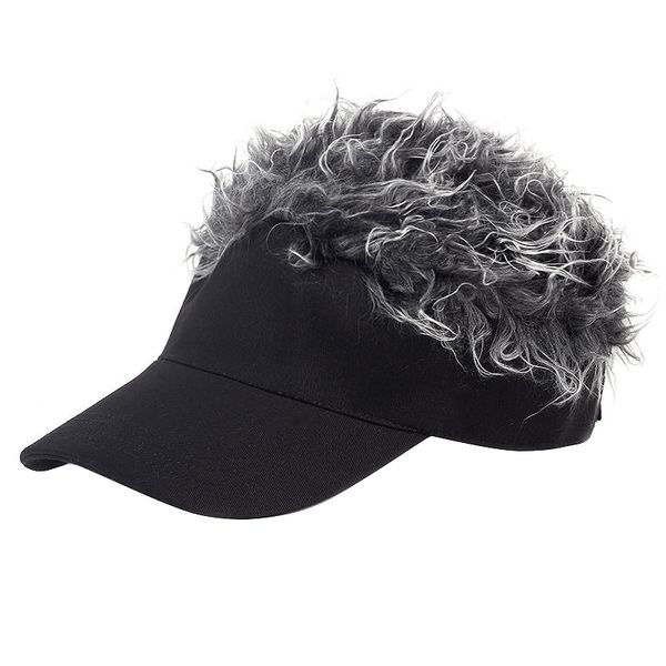 

men's and women's 56-60cm golf hats outdoor cotton sports wigs and visors, Black;white