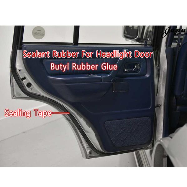 

2 pcs 4 meters car rubber sealant butyl glue headlight windshield retrofit reseal hid headlamps taillight shield glue tapes