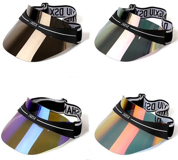 

2019 new color changing hat women/men summer outdoor travel uv visor fashion colorful ess sun hat, Blue;gray