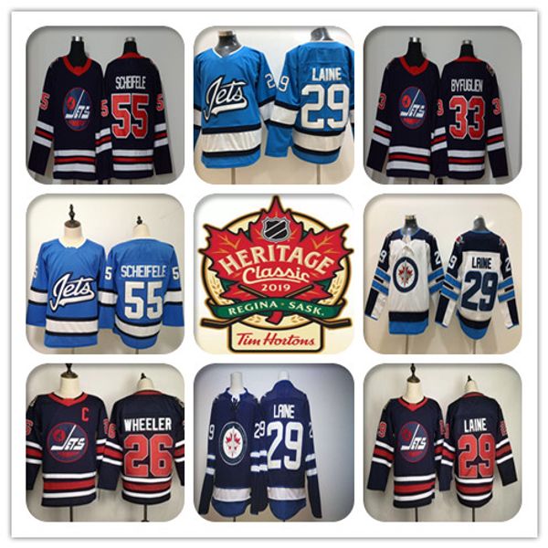 

men 2019 winnipeg jets heritage classic jersey hockey blake wheeler patrik laine dustin byfuglien mark scheifele hellebuyck stastny navy, Black;red