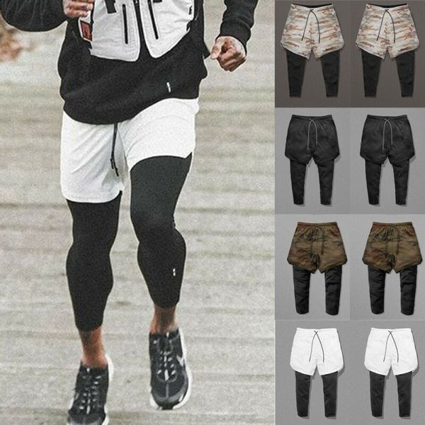 

brand new men running pants long trousers tracksuit fitness workout joggers gym sweatpants skinny patchwork fashion 2019, Black;blue
