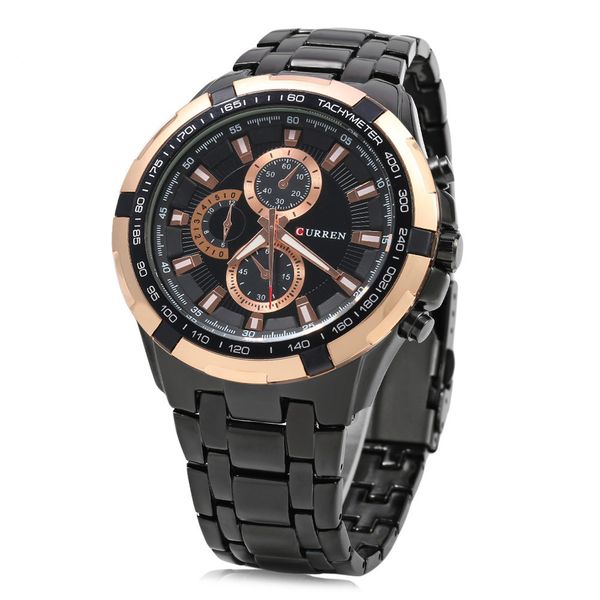 

men's watch casual business waterproof quartz steel band watch men gift luxury stainless steel fashion & casual business 2019, Slivery;brown