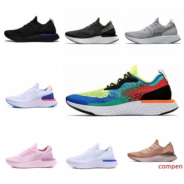 

epic react v2 designer men women fly shoes beach knit sprite belgium pe dusk to dawn betrue oreo gs running sport sneaker 36-45