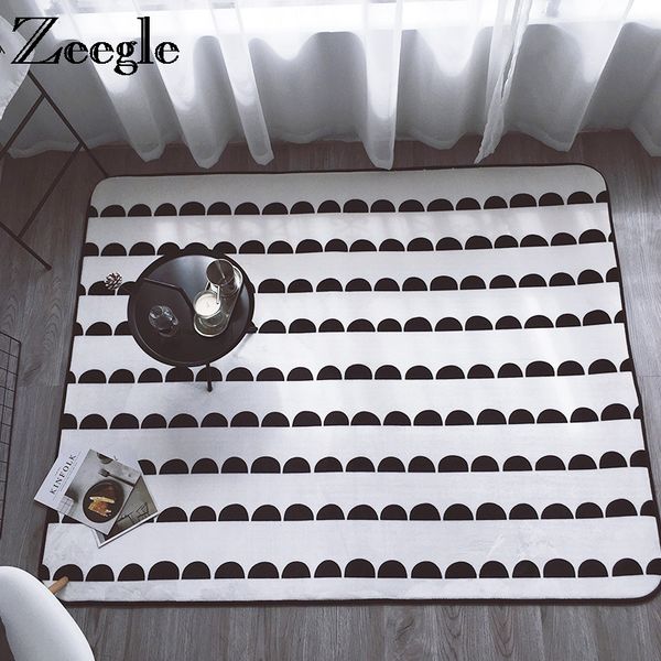 

zeegle geometric carpets for living room kids bedroom carpet non-slip baby play mats bedside rug flannel coffee table floor mats