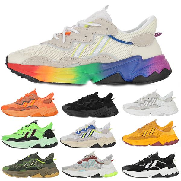 

2019 new ozweego pride aduprene rainbow white running shoes mens speed calabasas sports sneakers trainer designer zapatos des chaussures