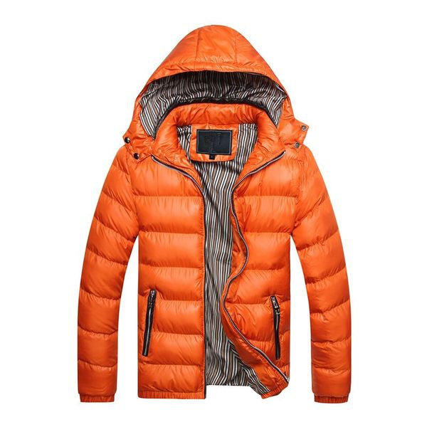 

winter men's hooded parka jackets casual parkas men coats thick warm coats slim fit brand male clothing homme, Tan;black