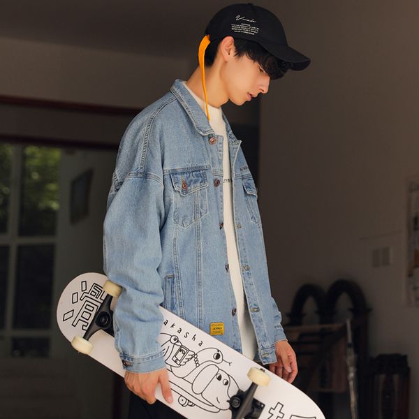 

casual men's wear autumn new oversize three-dimensional stickers bag cardigan fold-down collar, Black;brown