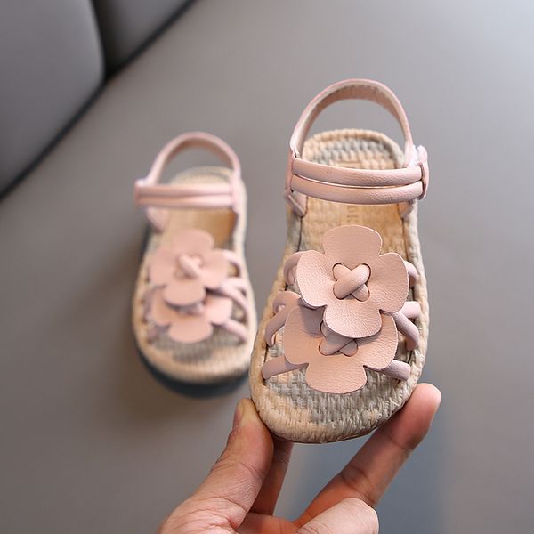 

2020 new fashion flower baby girls summer sandals baby little girls princess shoes for toddler kids beach shoes 1 2 3  5 6 year, Black;red