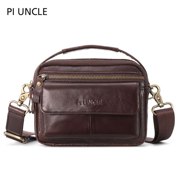 

genuine leather men waist shoulder bag small clutch handbag cowhide messenger male bags crossbody sling tote belt bags