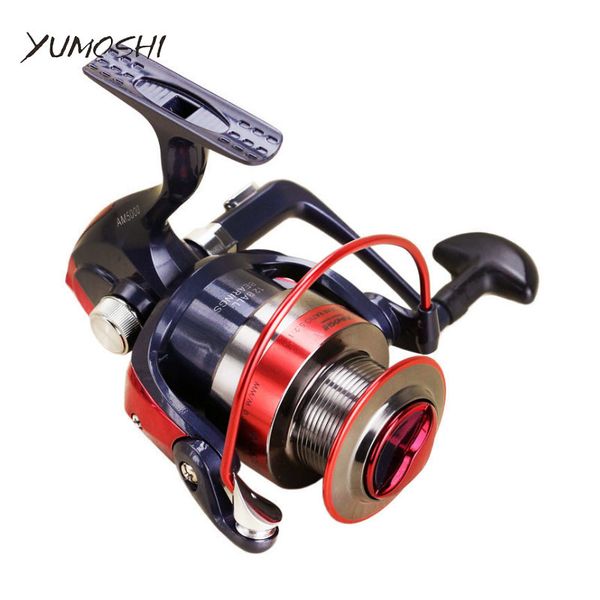 

metal spool spinning fishing reels rubber handle 12bb stainless steel shaft rear drag freshwater saltwater fishing 2000 - 7000