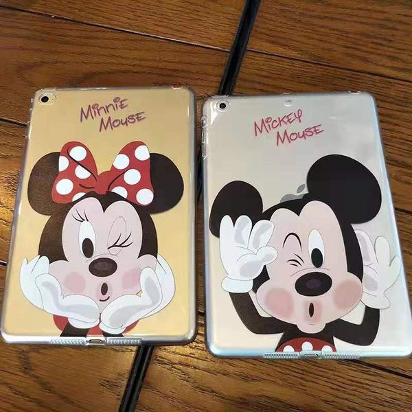 

cute cartoon mickep mouse apple ipad tablet protective case ipad mini 1234 2019 air 3 ipad 5/6 air1 anti-drop ultra-thin silicone shell