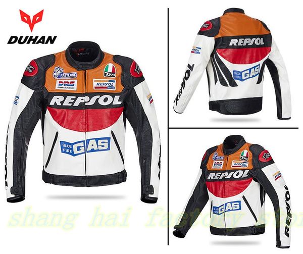 

new arrive moto gp repsol racing leather motorcycle jacket vs02 pu leather duhan waterproof colorful good quality