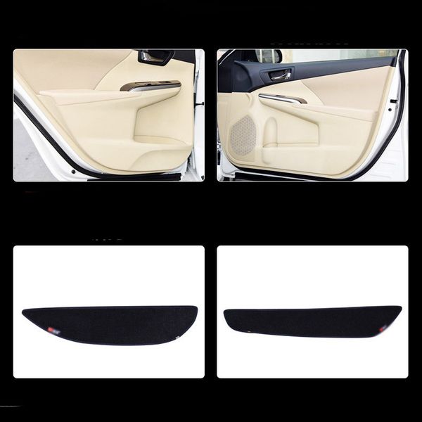 

4pcs fabric door protection mats anti-kick decorative pads for camry 7th 2012-2015