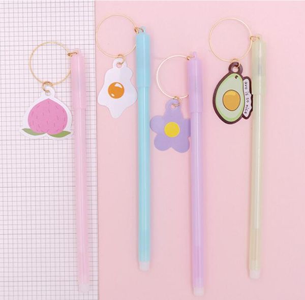 

36 pcs/lot omelette avocado pendant gel pen kawaii 0.38 mm black ink neutral pen office school writing supplies stationery gift